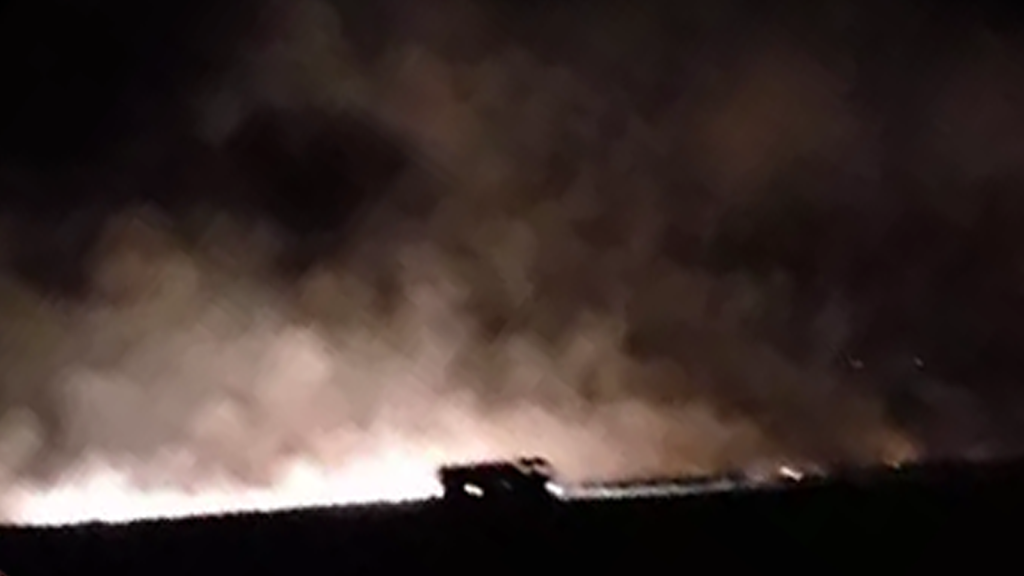 Incêndio em lavoura é registrado próximo a BR-285 em Carazinho